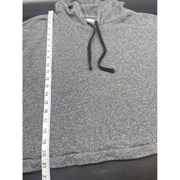 Madewell Women’s Heathered Gray Cotton Crop Hoodie Sweatshirt Top Sz M - Picture 8 of 8